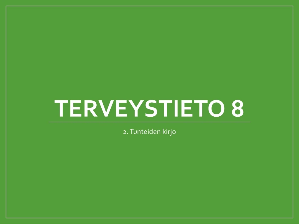 terveystieto 8 n.