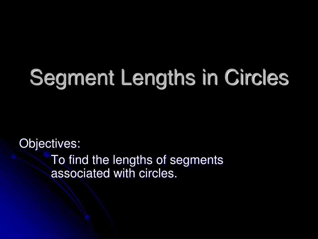 segment lengths in circles n.