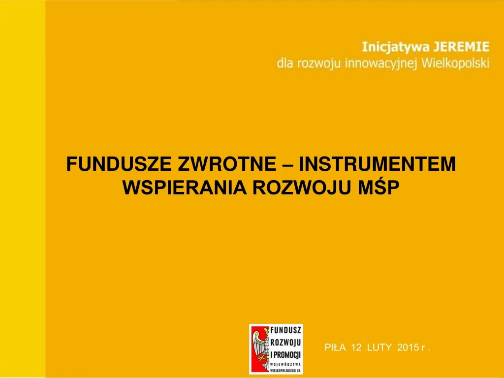 fundusze zwrotne instrumentem wspierania rozwoju n.