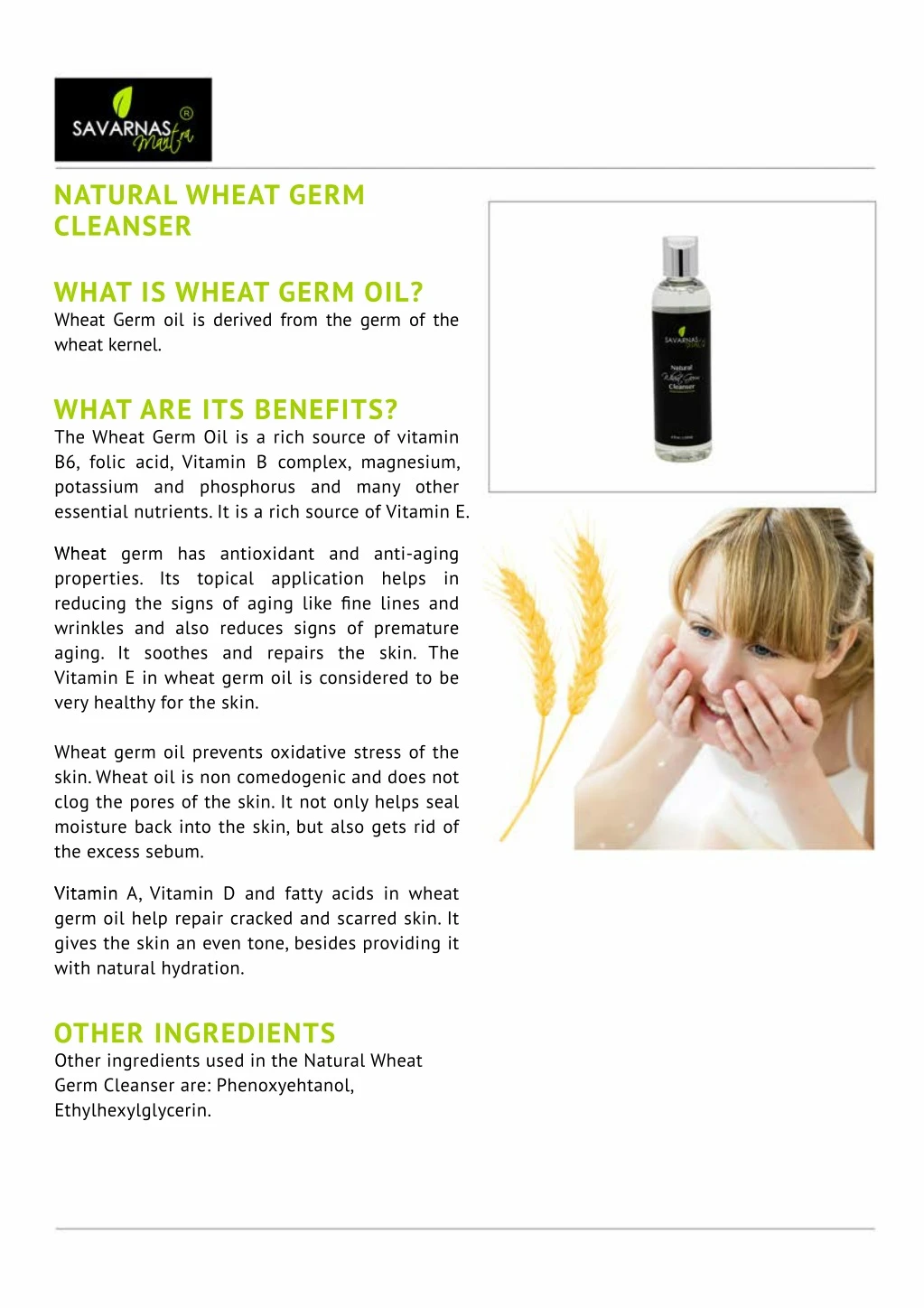 Ppt Natural Wheat Germ Cleanser Powerpoint Presentation Free