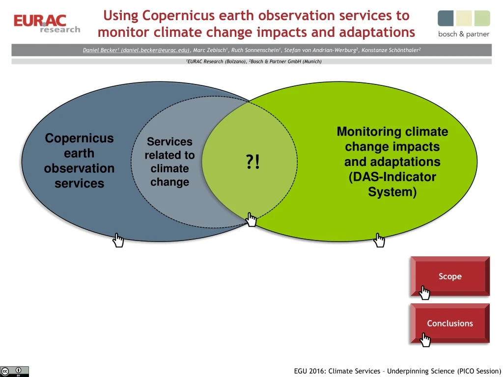 using copernicus earth observation services to monitor climate change impacts and adaptations n.