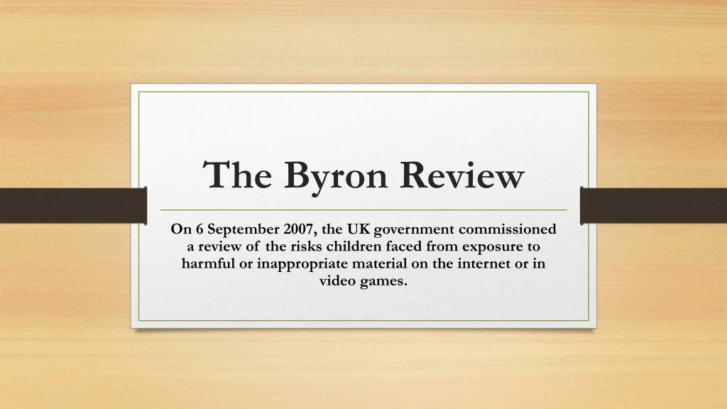 the byron review n.