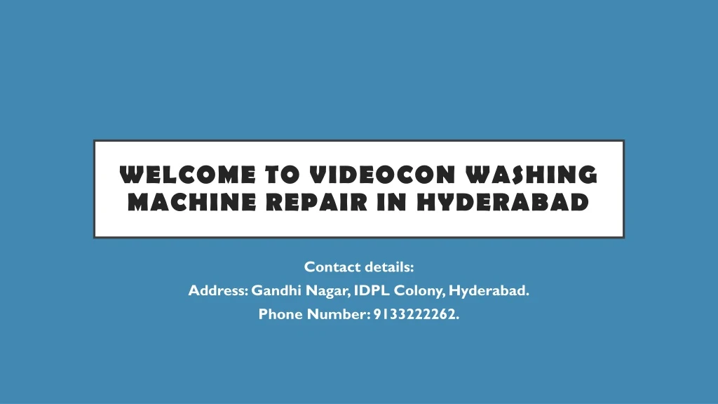 welcome to videocon washing machine repair in hyderabad n.