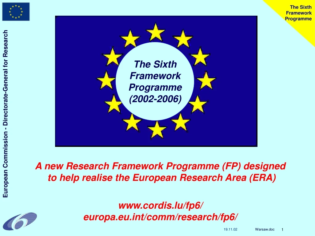 the sixth framework programme n.