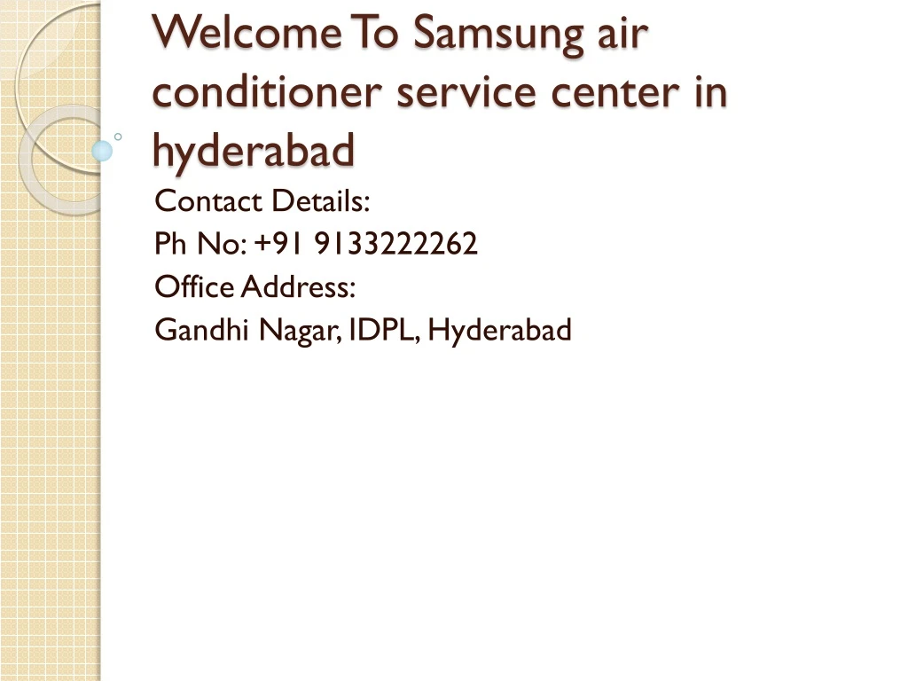 welcome to samsung air conditioner service center in hyderabad n.