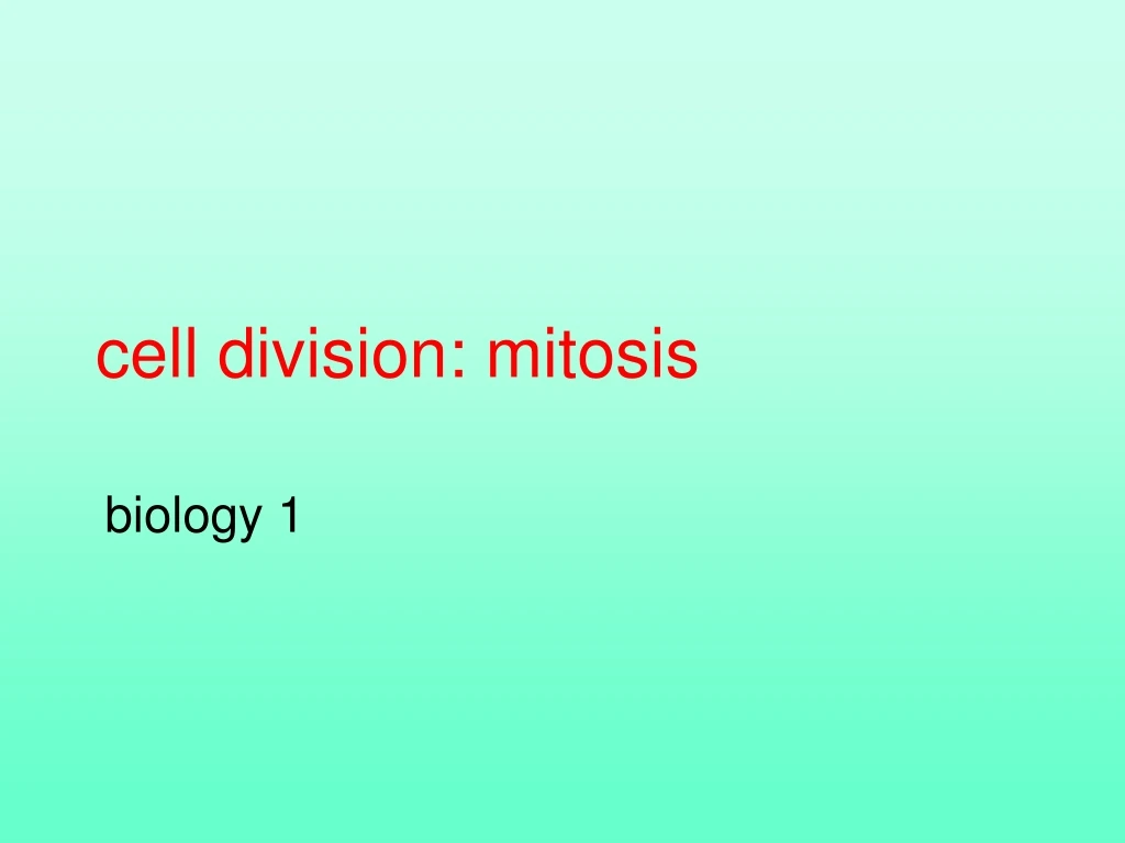 cell division mitosis n.