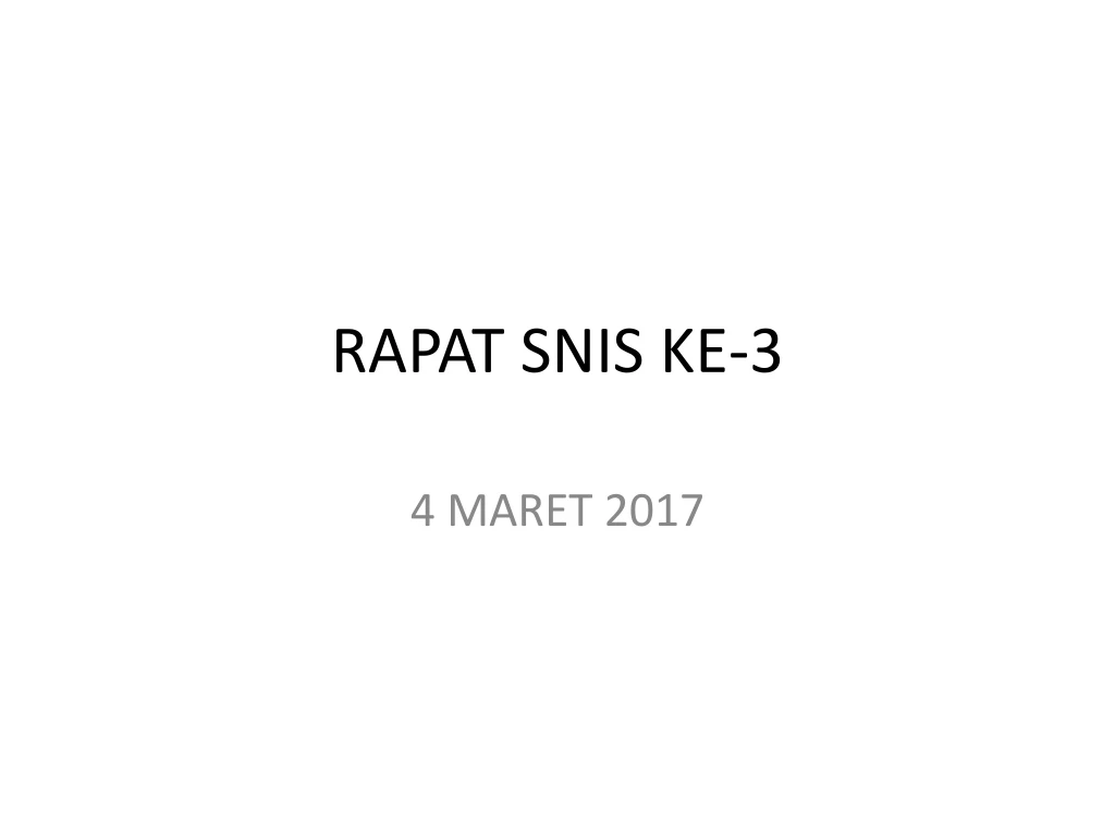 rapat snis ke 3 n.