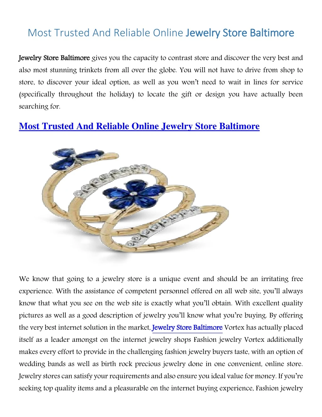 most trusted and reliable online jewelry store n.