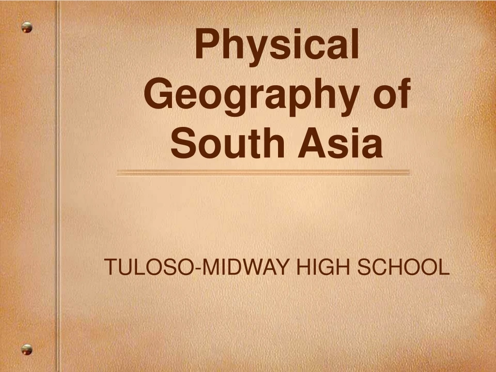 physical geography of south asia n.