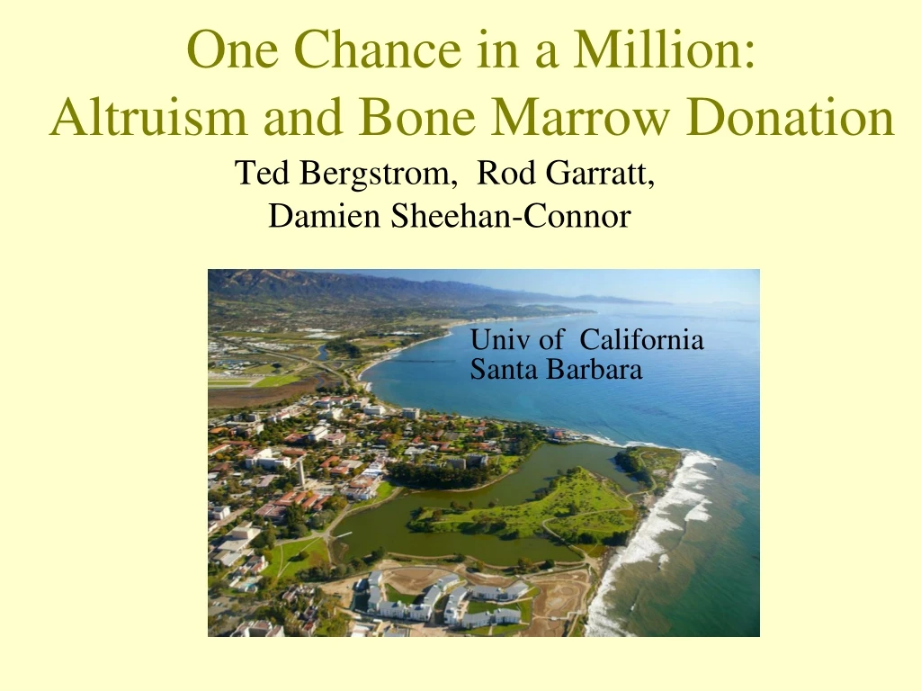 one chance in a million altruism and bone marrow donation n.