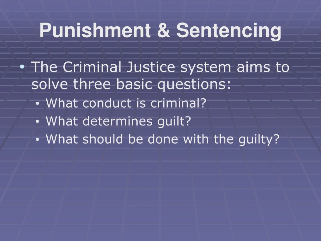punishment sentencing n.