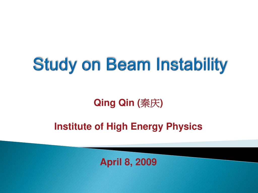 study on beam instability n.