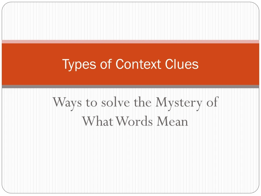 types of context clues n.