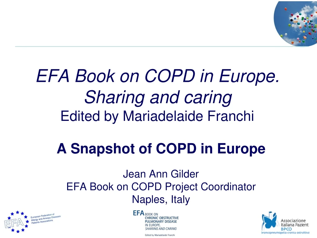efa book on copd in europe sharing and caring edited by mariadelaide franchi n.