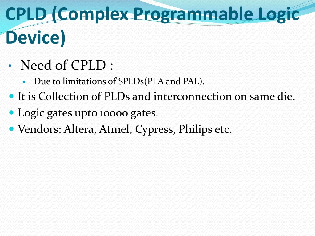 PPT CPLD Programmable Logic Device) PowerPoint Presentation