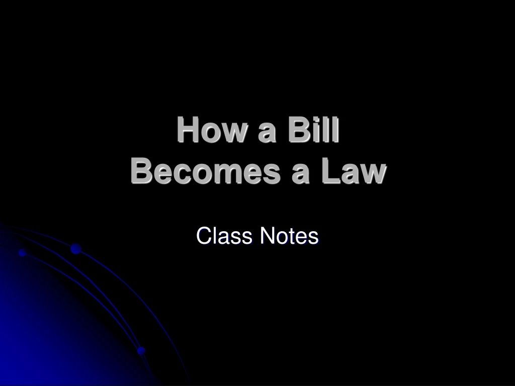 how a bill becomes a law n.