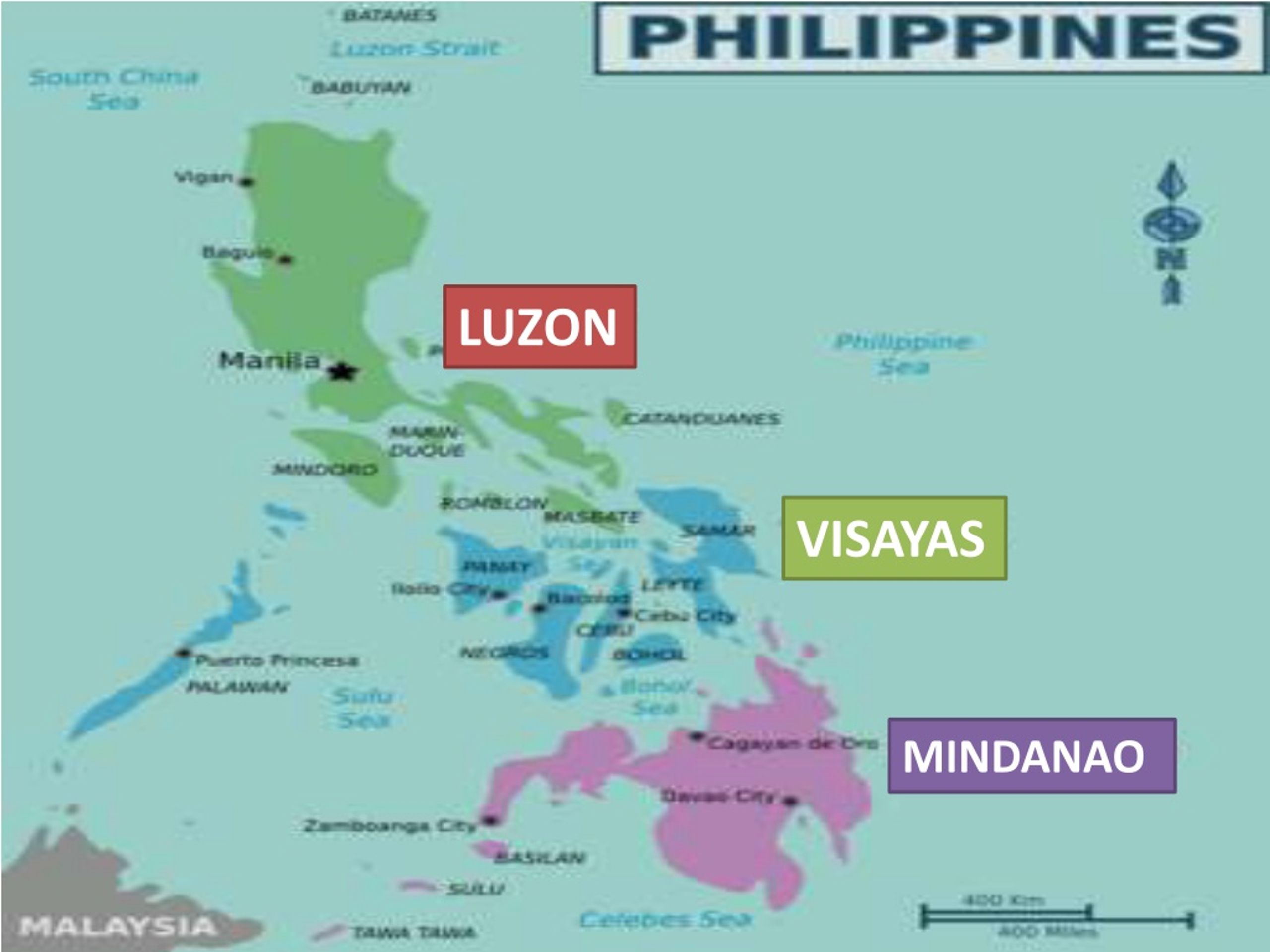 Philippine Map Luzon Visayas Mindanao