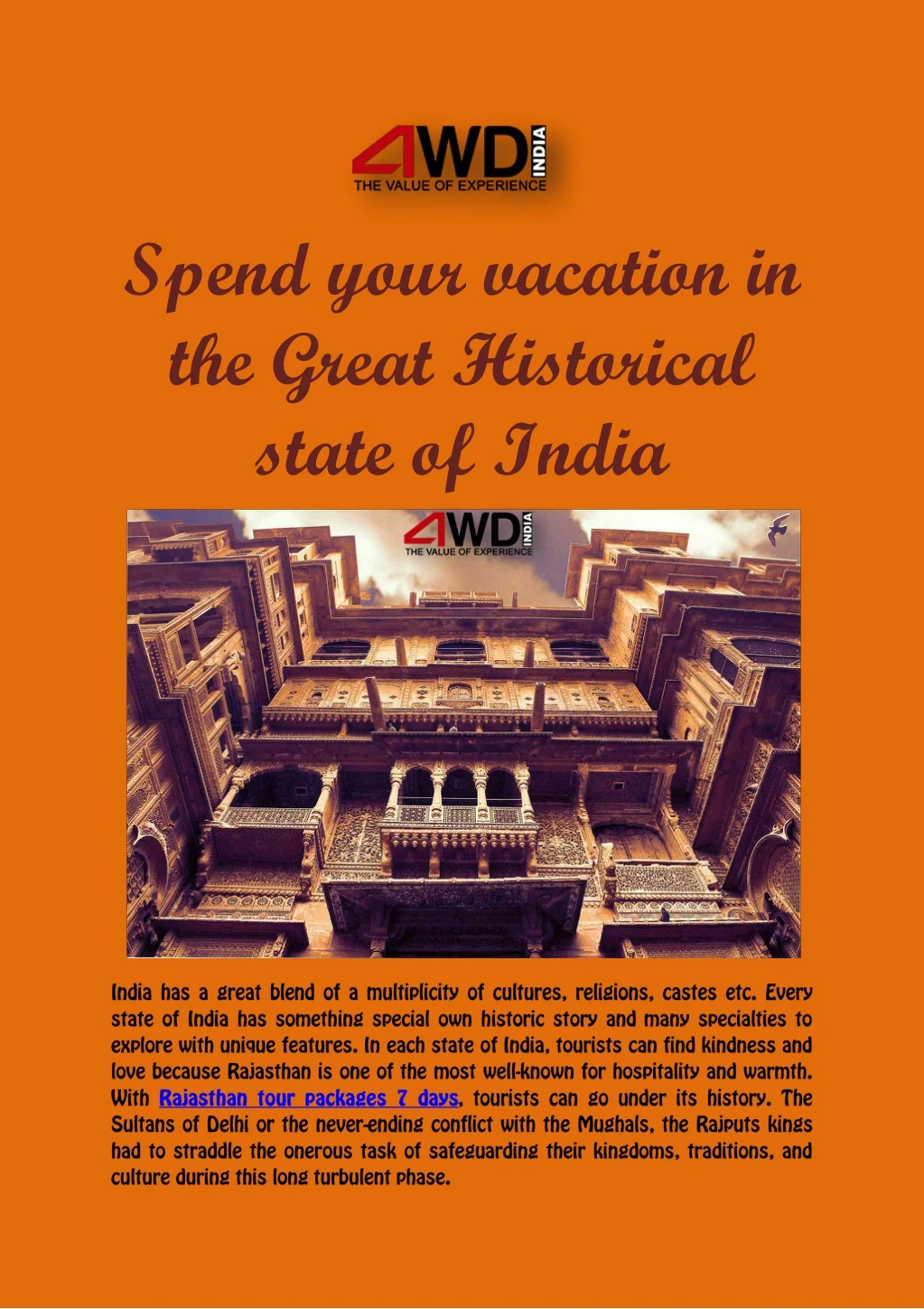 spend your vacation in the great historical state n.