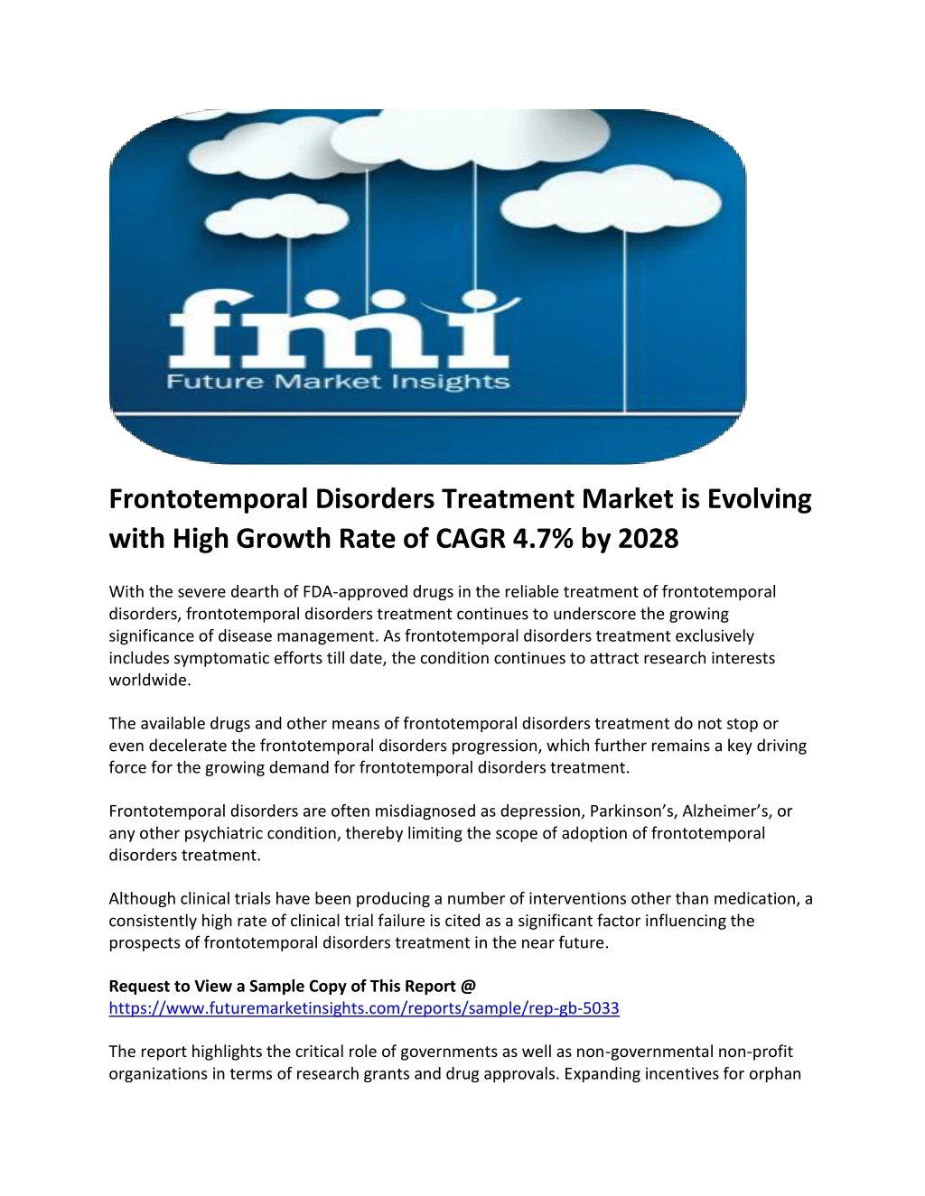 frontotemporal disorders treatment market n.
