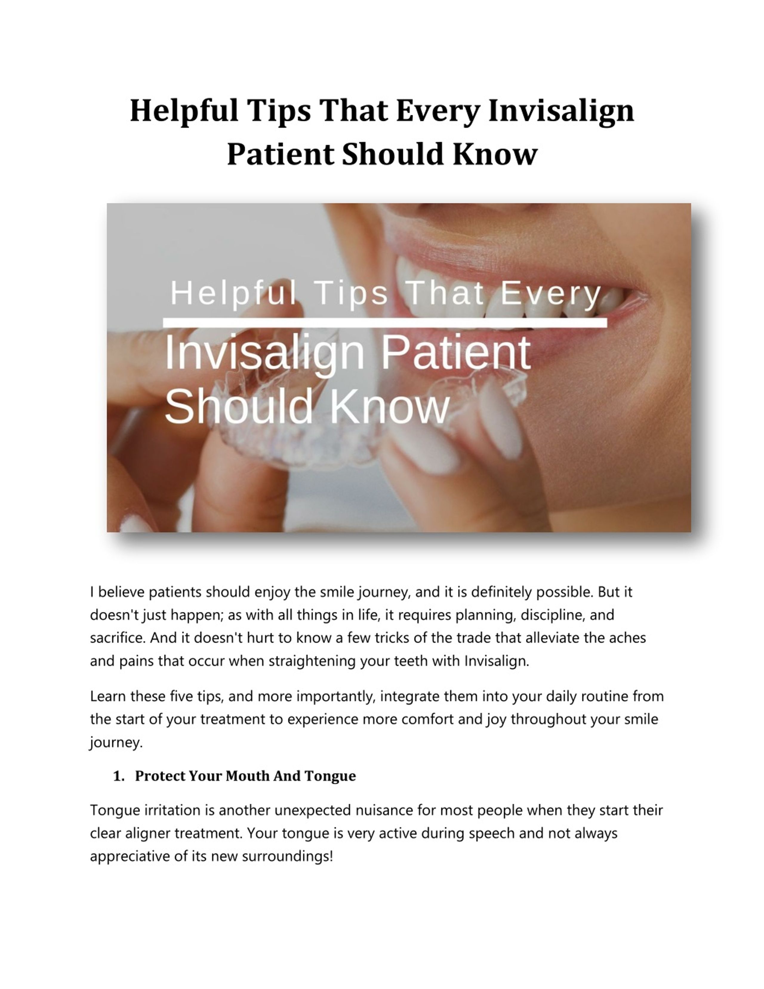 Ppt Helpful Tips That Every Invisalign Patient Should Know Powerpoint Presentation Id8160973