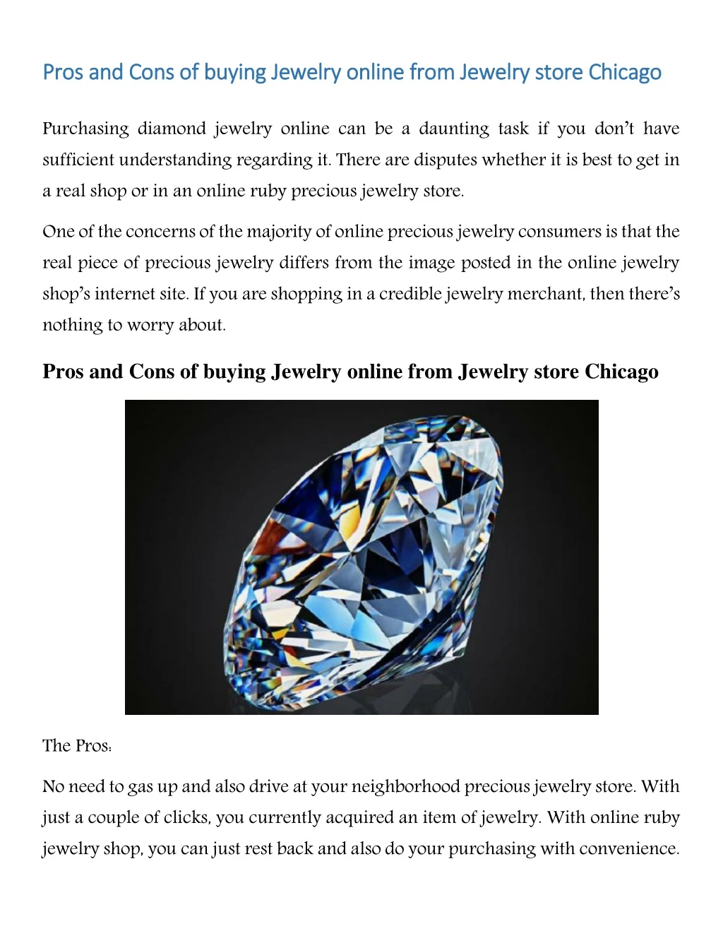 pros and cons of buying jewelry online from n.
