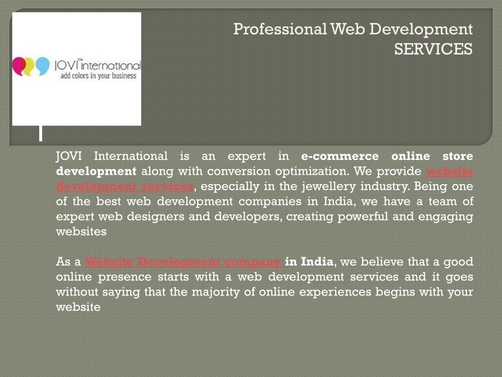 professional web development services n.