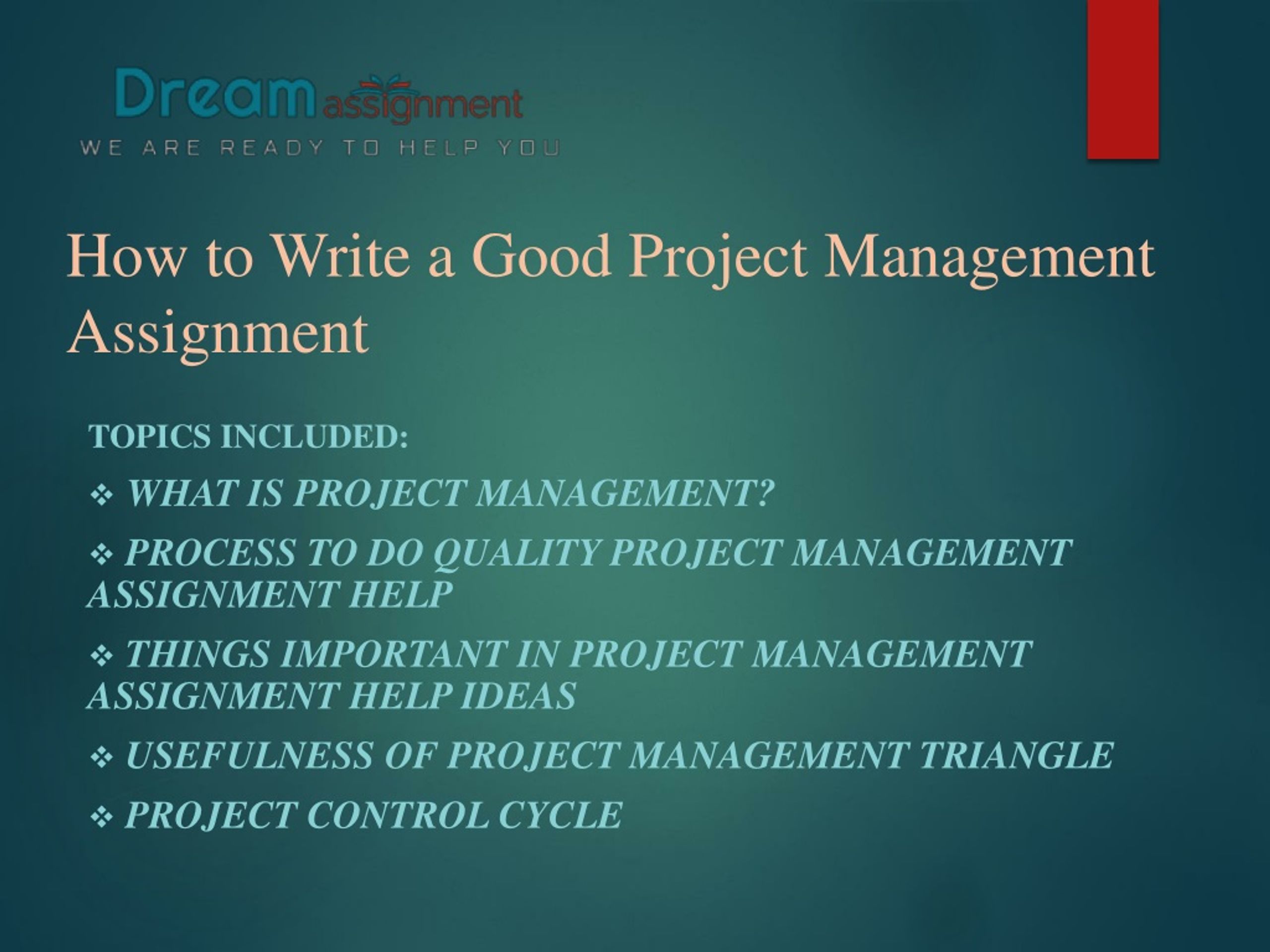 do my project management assignment