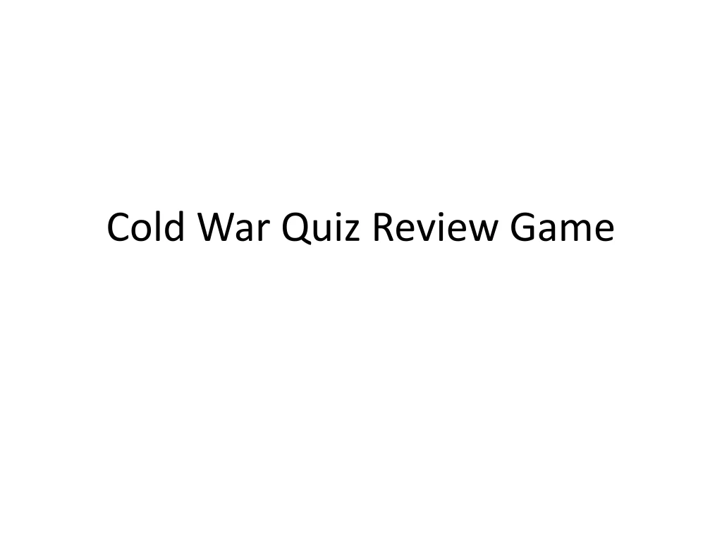 cold war quiz review game n.