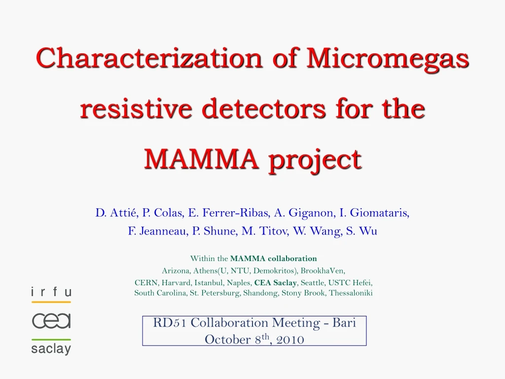 characterization of micromegas resistive n.