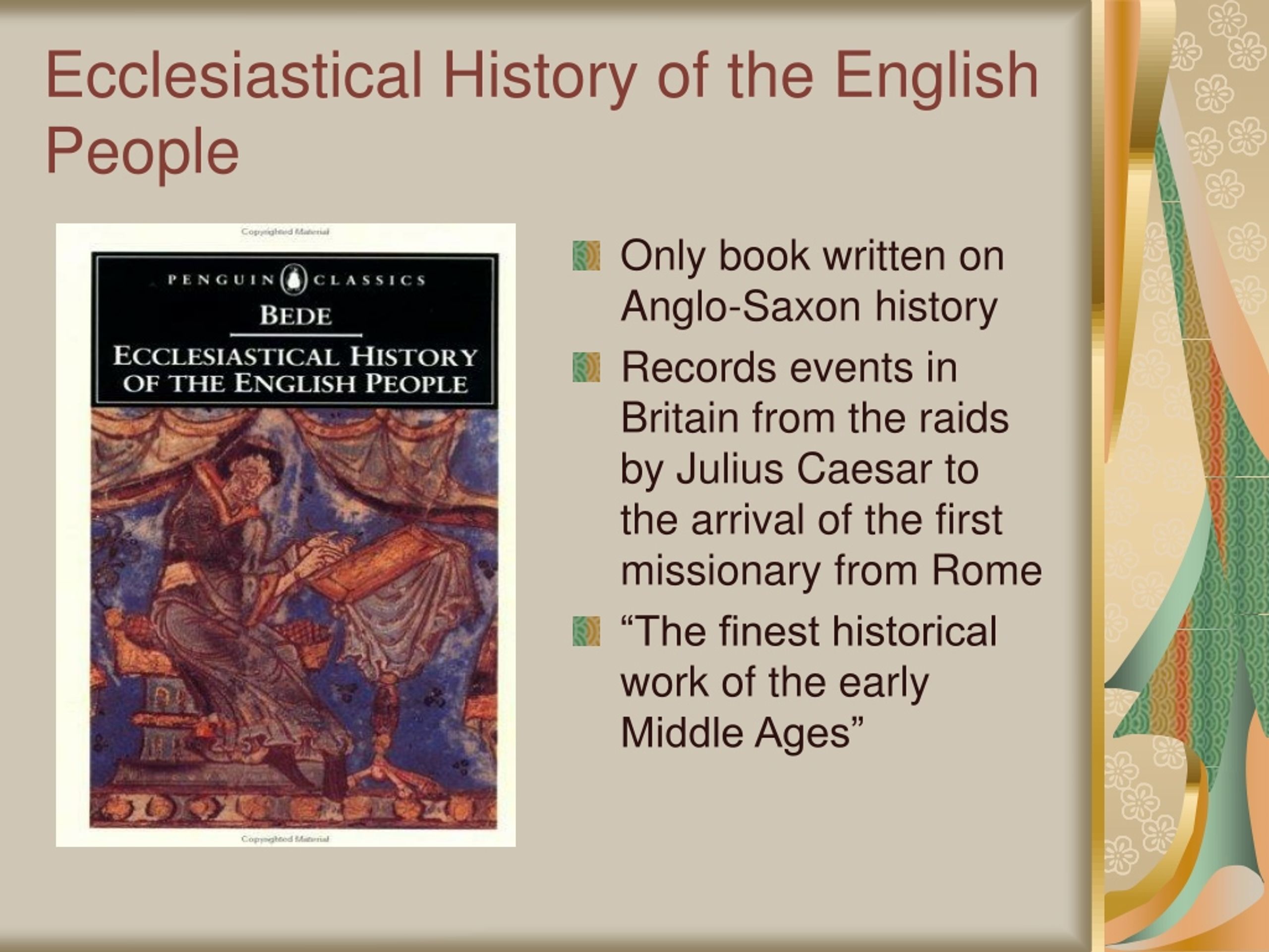 ecclesiastical history of the english people