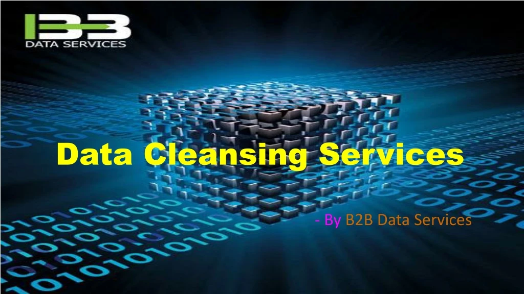 data cleansing services n.