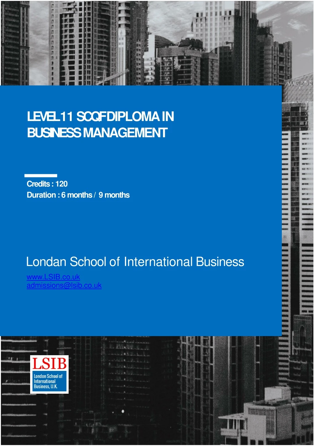 level 11 scqf diploma in business management n.