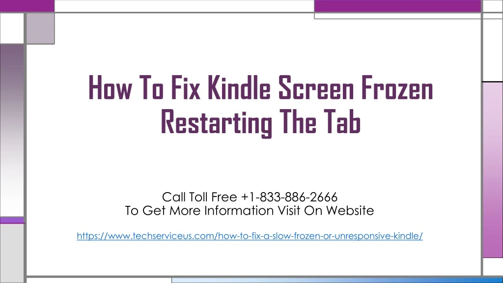 PPT - Kindle Screen Frozen | Tab Rebooting | How To Fix? PowerPoint