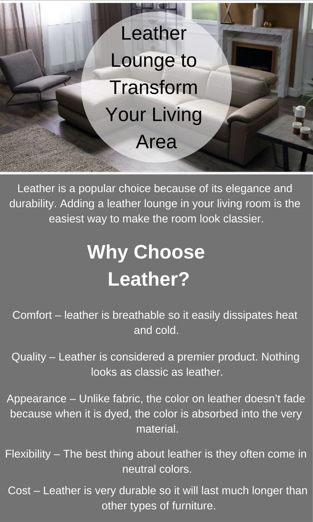 leather lounge to transform your living area n.