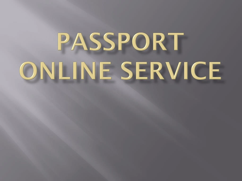 passport online service n.