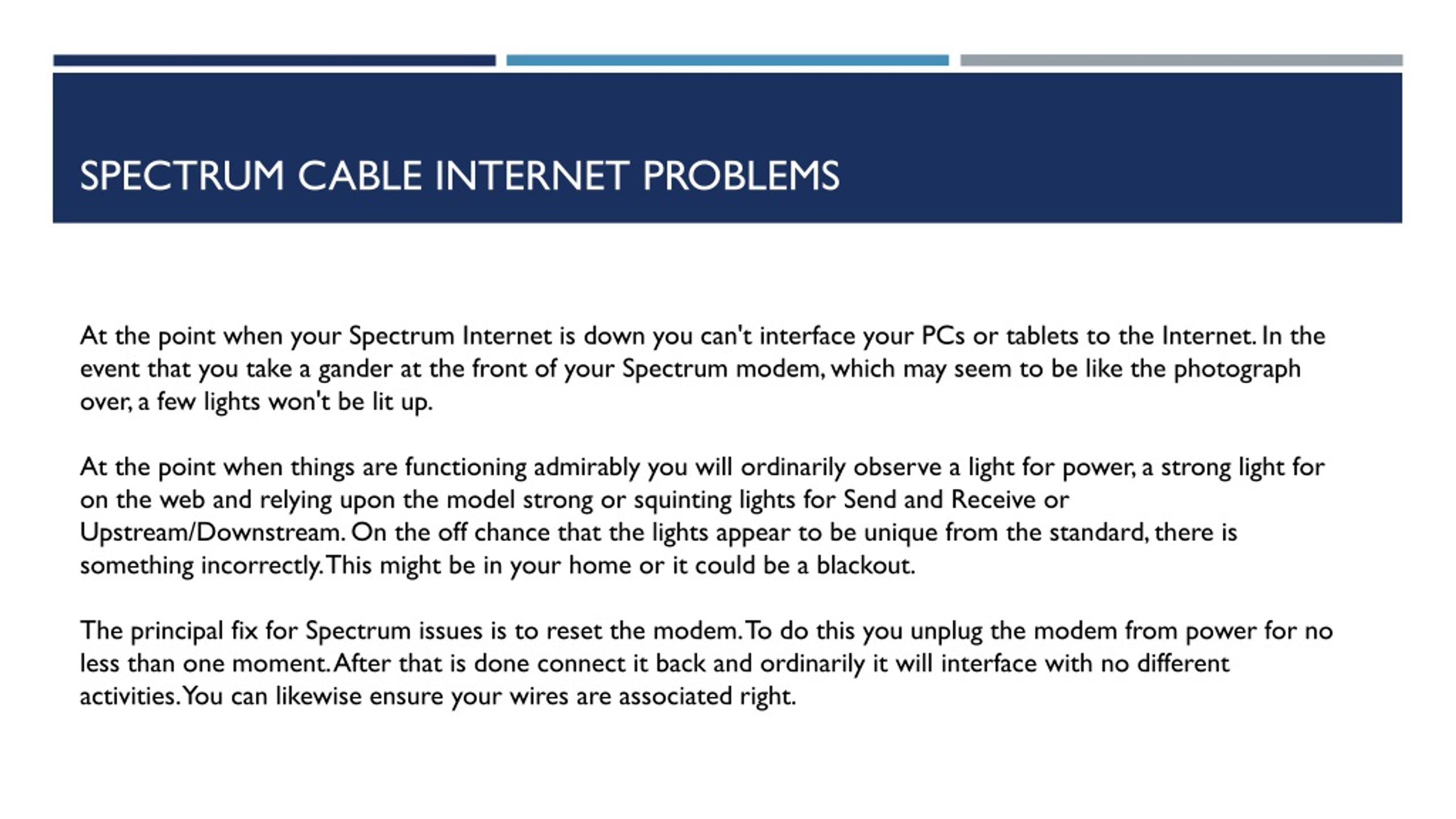 PPT 6 Common Spectrum Problems & FixesSpectrum Cable Customer