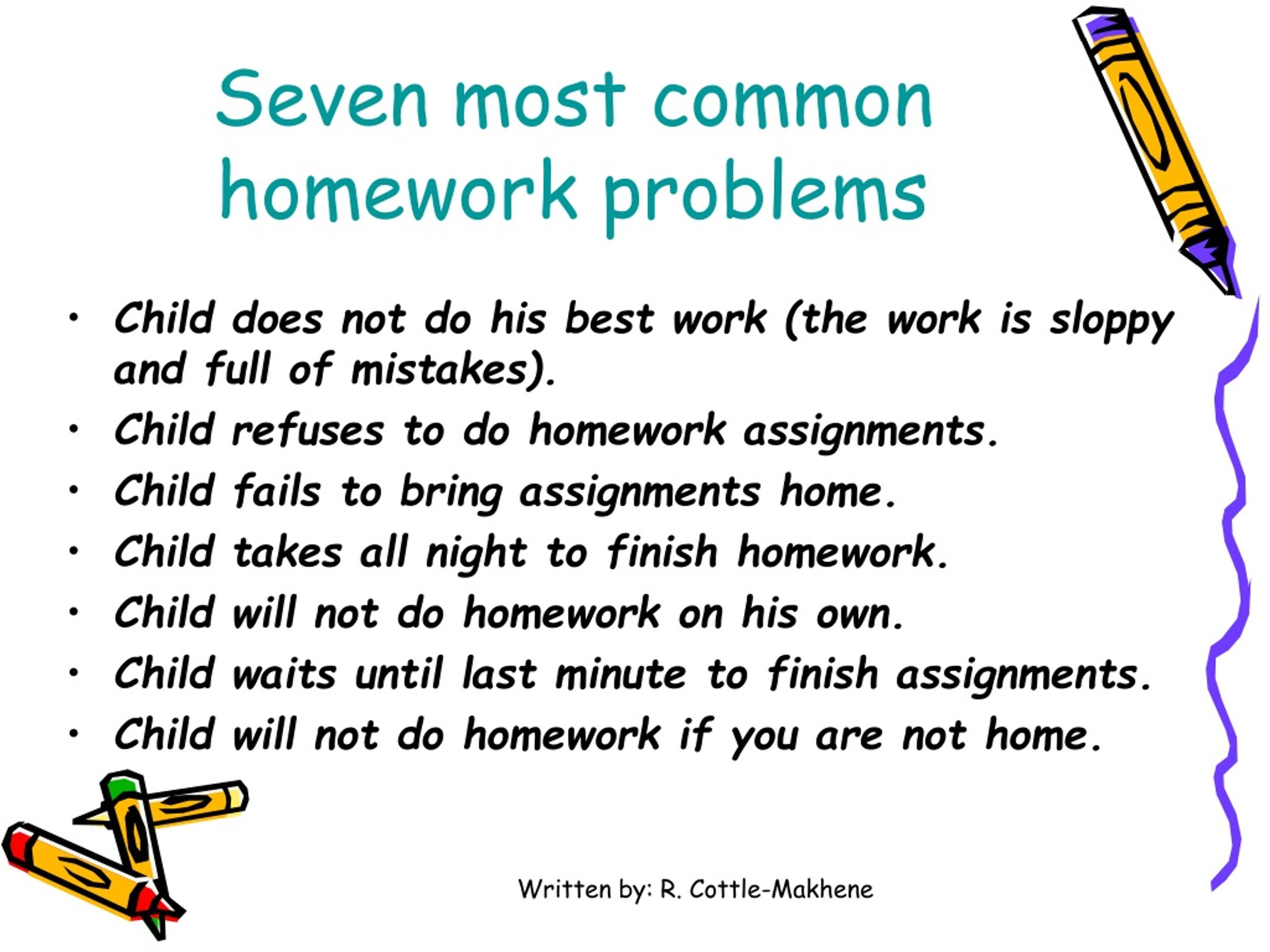 the problems of homework