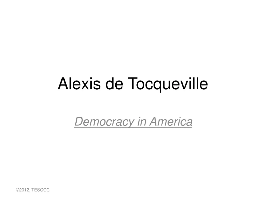 alexis de tocqueville n.
