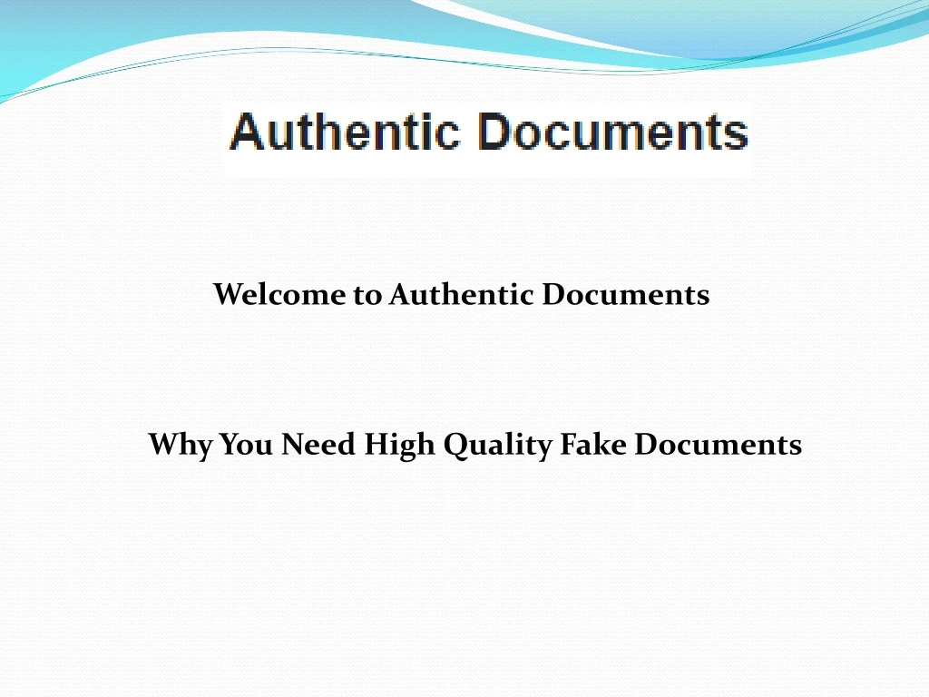 welcome to authentic documents n.