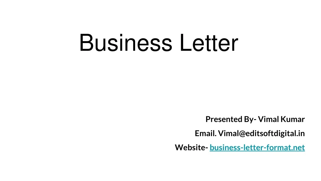 business letter n.