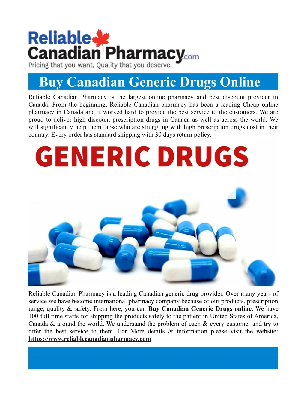 buy canadian generic drugs online n.