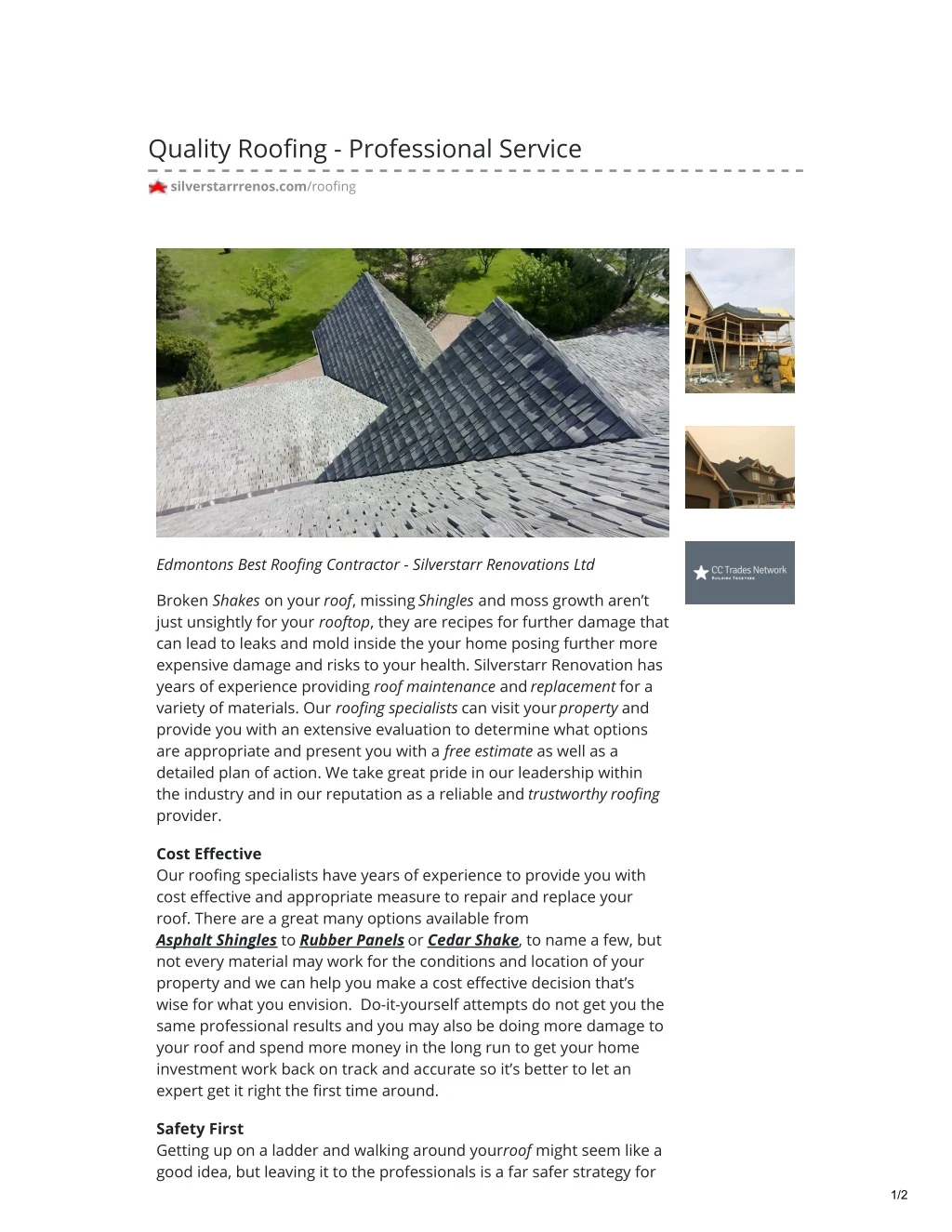 quality roofing professional service n.