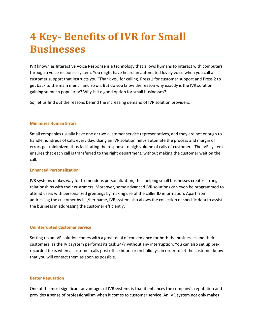 4 key benefits of ivr for small businesses n.