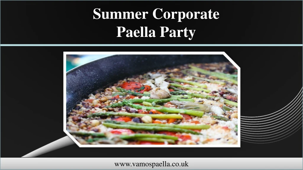summer corporate paella party n.