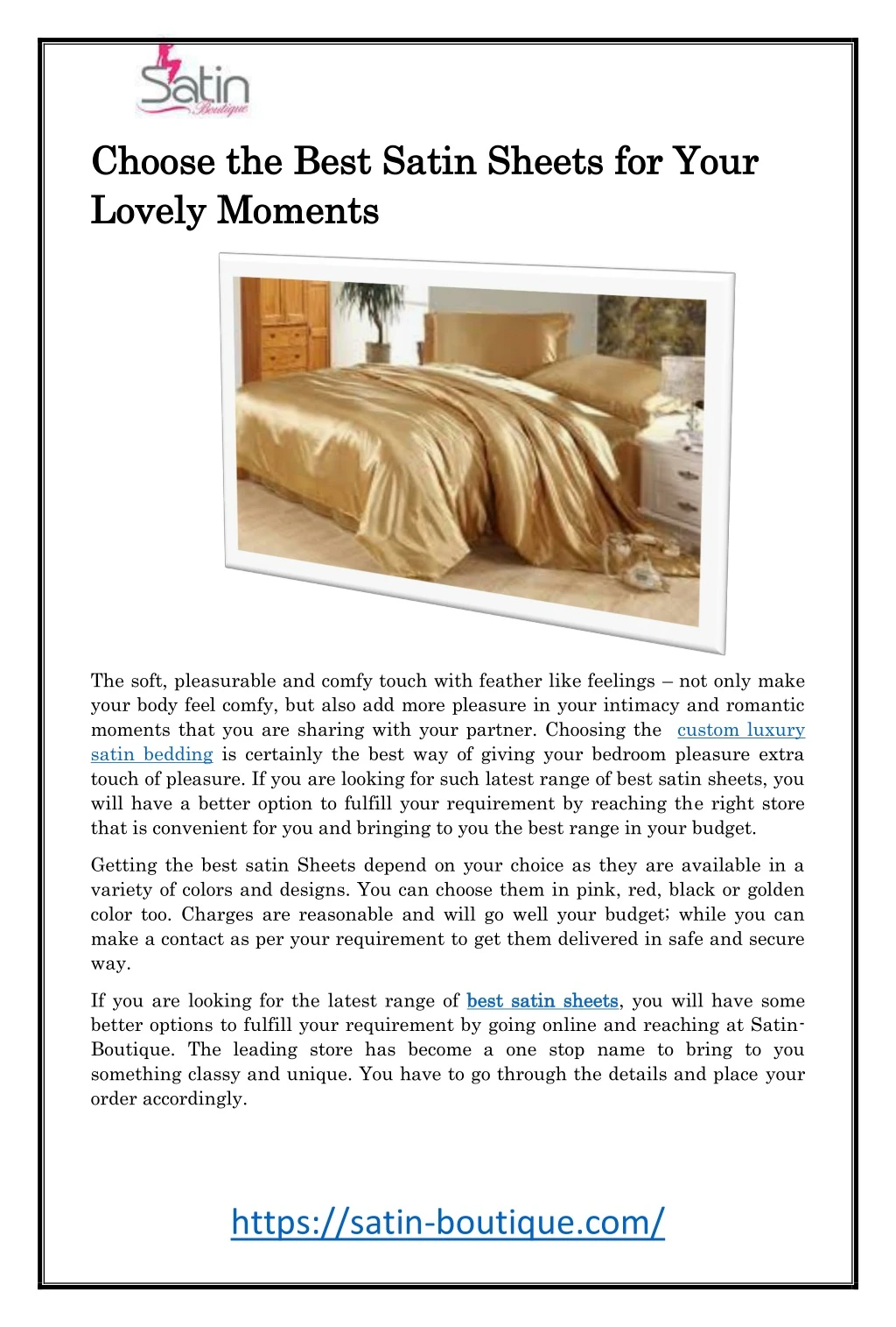 choose the best satin sheets for your choose n.