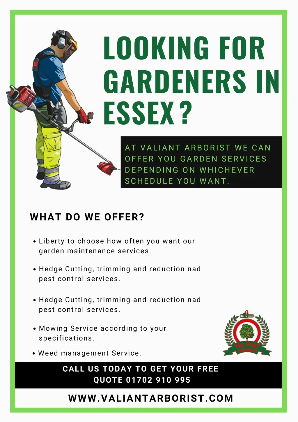 looking for gardeners in essex n.