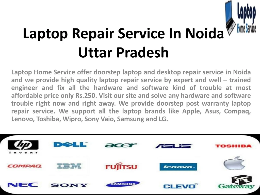 PPT - No.1 Laptop Repair Service Provider Noida region Only Rs.250 