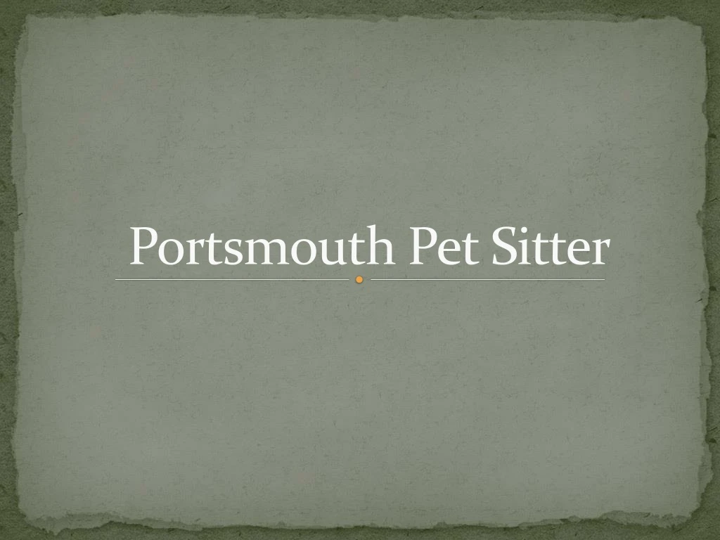 portsmouth pet sitter n.