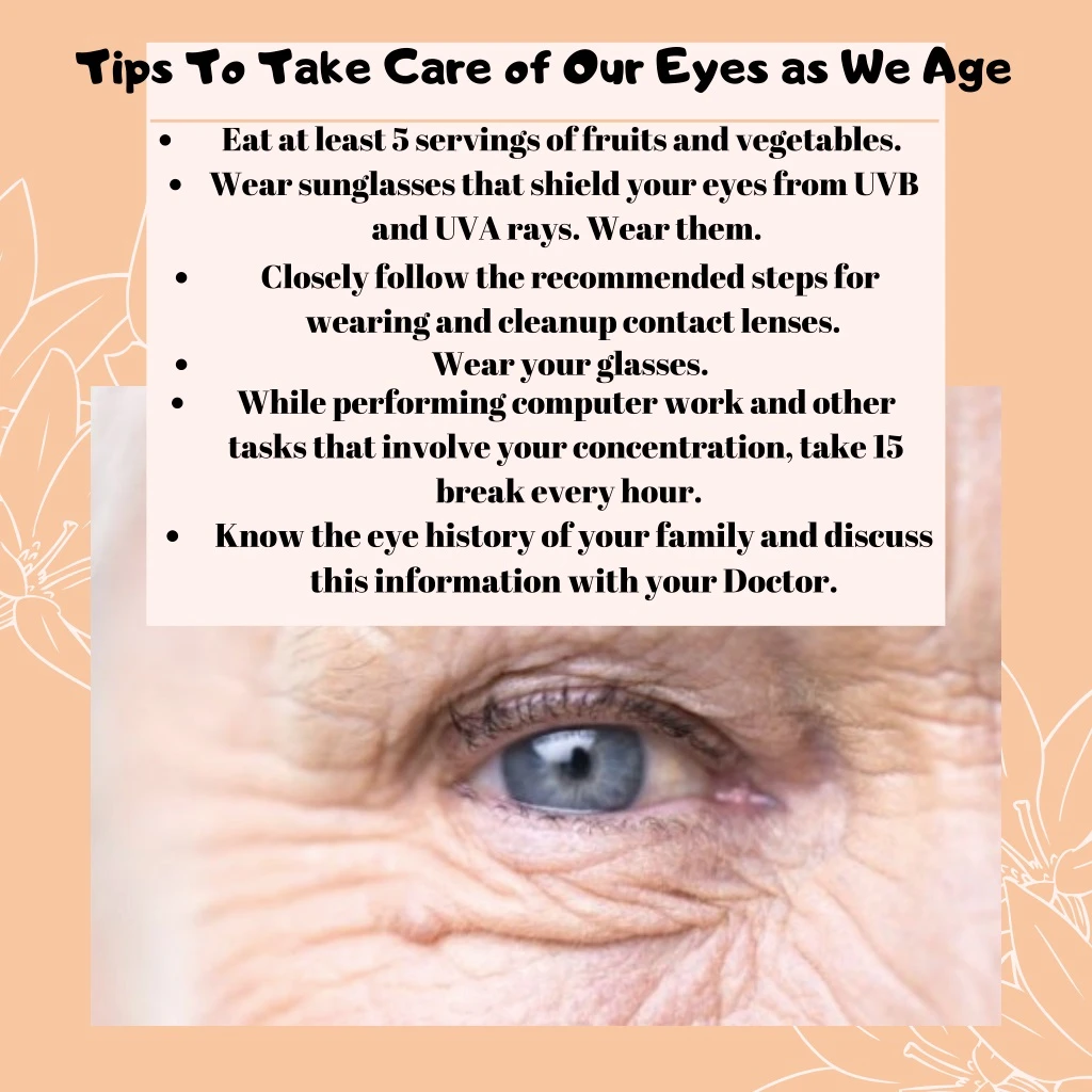 tips to take care of our eyes as we age n.