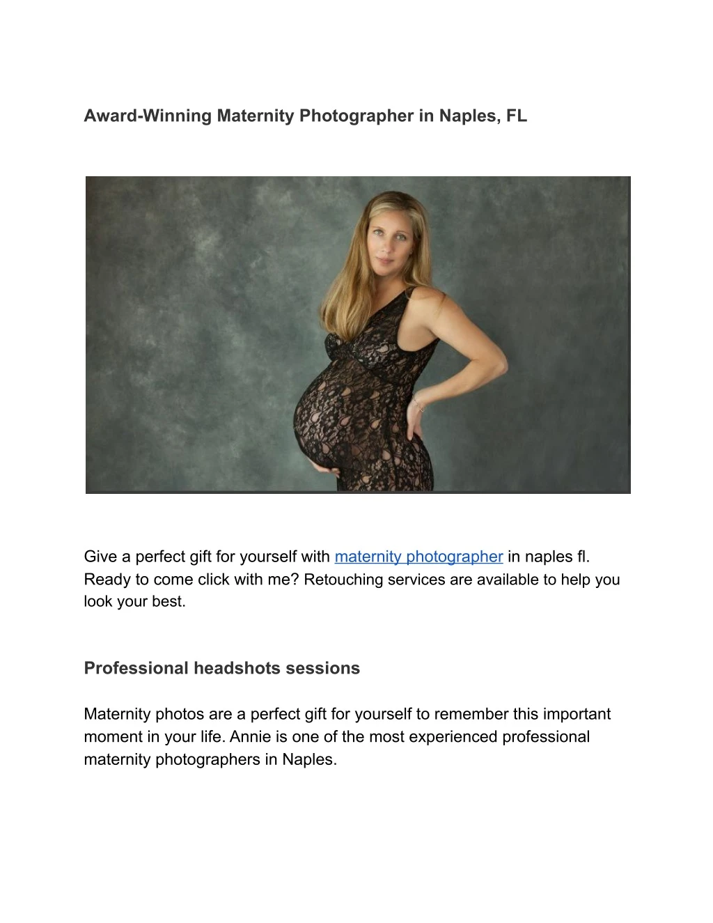 award winning maternity photographer in naples fl n.